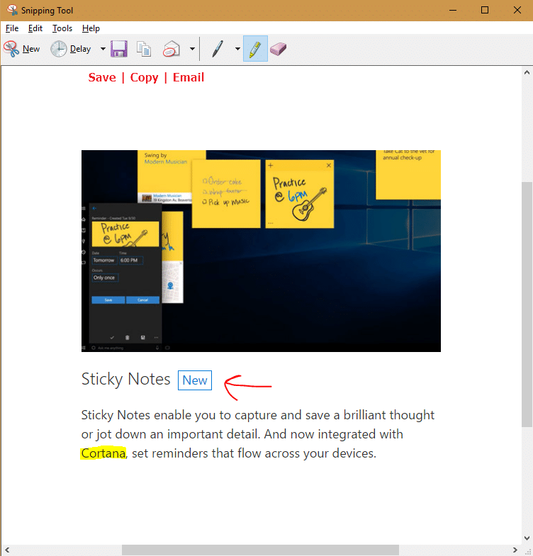 Editing Screenshots With Windows Snipping Tool