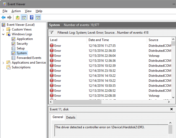 Event Viewer