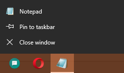 Pin app to Windows taskbar