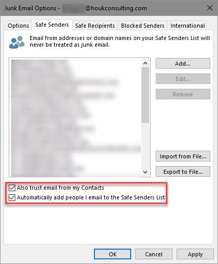 Sender List