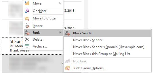 Block Unwanted Senders