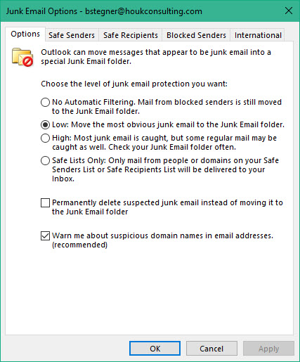 Outlook-Junk-Email-Options