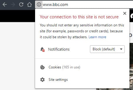 BBC Not Secure
