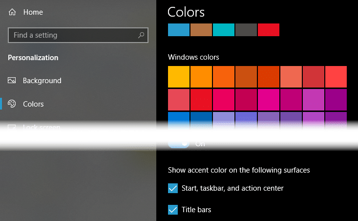 Windows 10 Start Menu Color