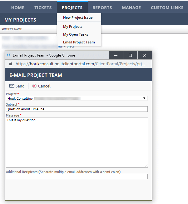 Client Portal Projects