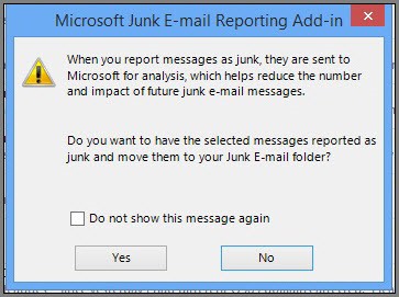 Outlook Report Junk