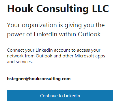 Connect LinkedIn to Outlook