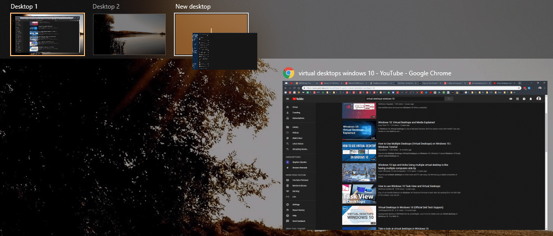 Windows 10 Drag Virtual Desktop Programs