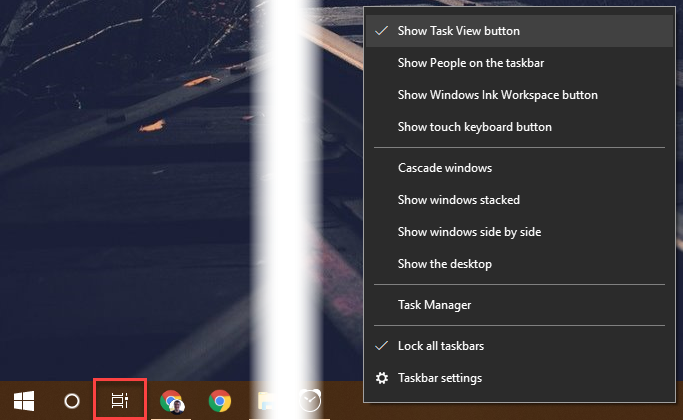Windows 10 Task View Button