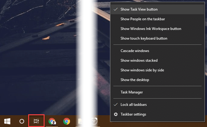 Windows 10 Task View Button