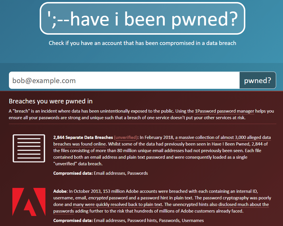 havebeenpwned