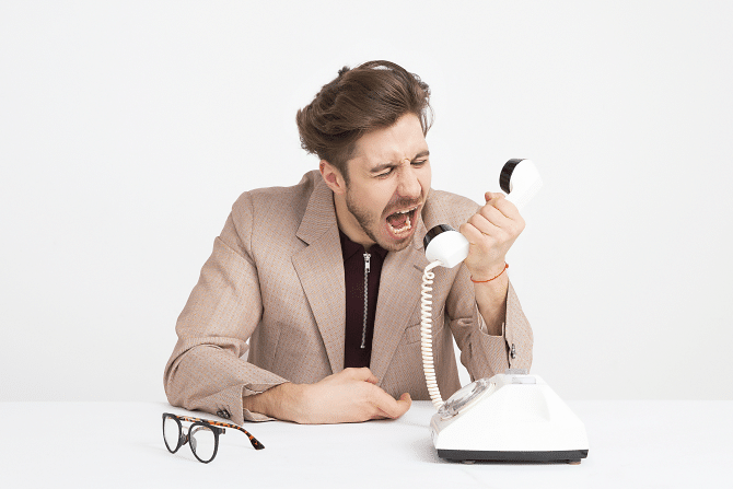 Man Yelling Phone