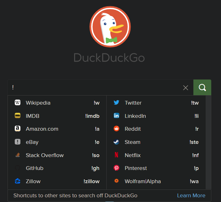 DuckDuckGo-Bangs