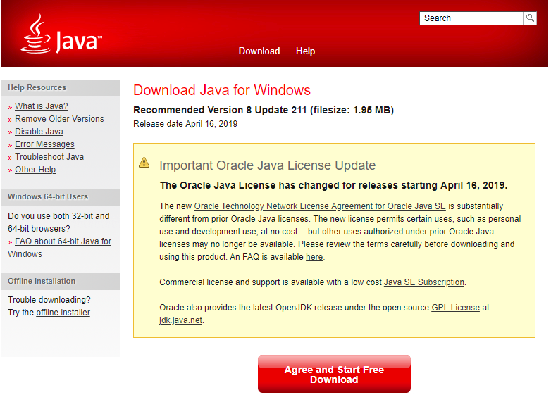 Java-Download-Windows