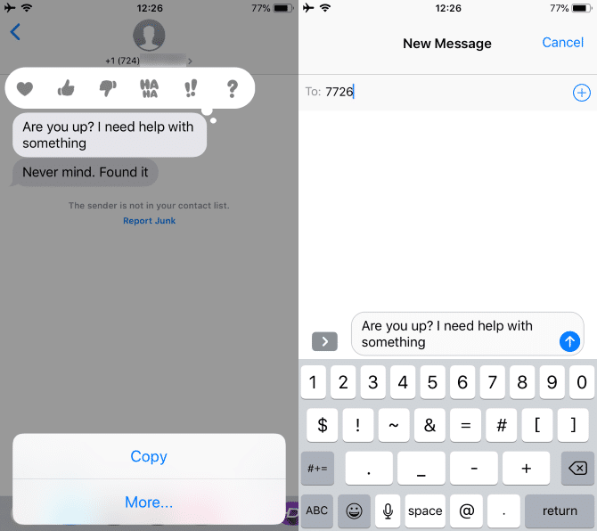 iPhone-Forward-Message