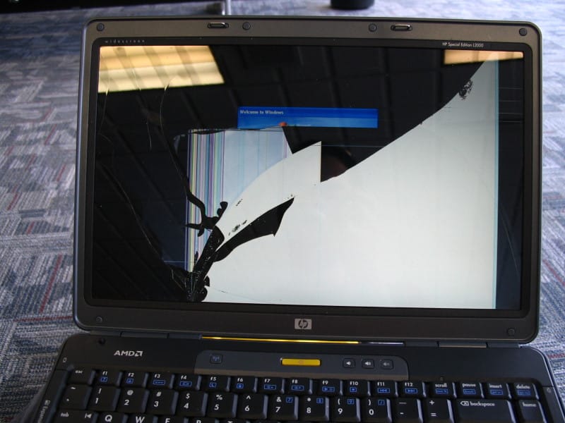 Cracked Computer Screen