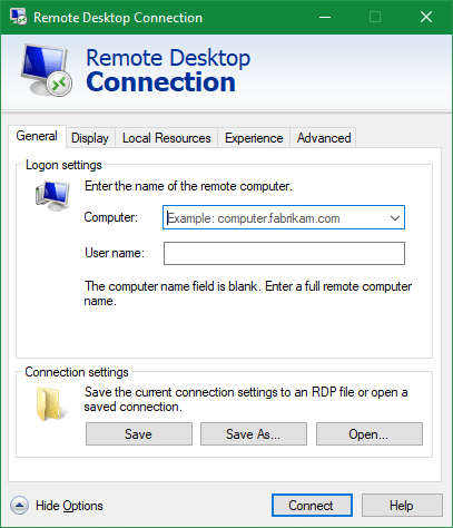 RDP Windows 10