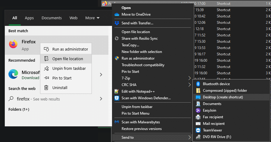 Create Shortcut Windows