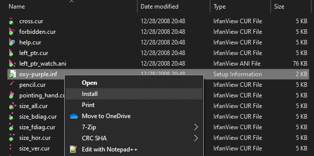 Install New Windows Cursor
