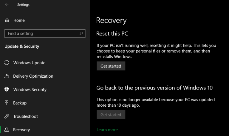 How To Factory Reset A Windows 10 Computer | Next7 IT