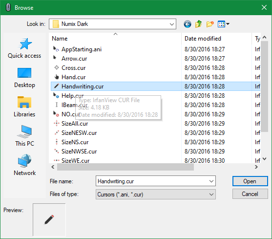 Windows Manually Assign Cursor Icon