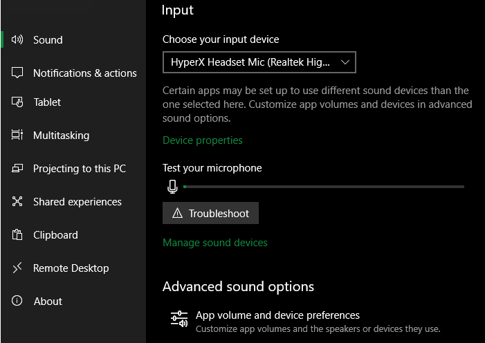 Windows 10 Test Microphone