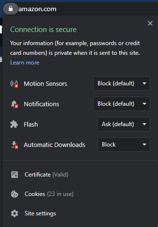 Amazon Secure Certificate