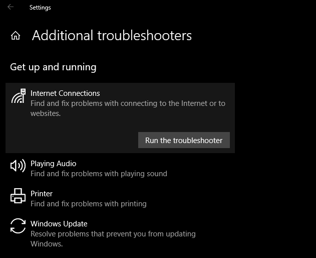 Windows-Internet-Troubleshooter