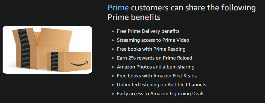 Prime Sharing Benefits