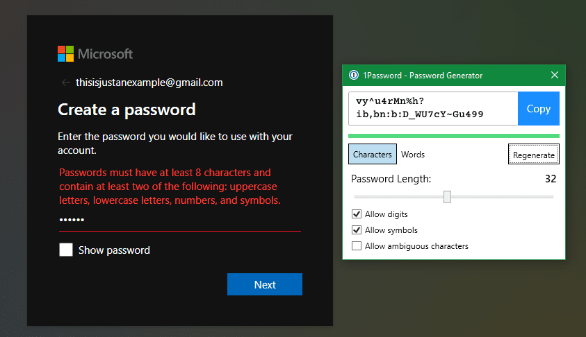 Complex Password 1Password