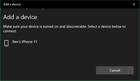 Windows 10 Connect Phone Bluetooth