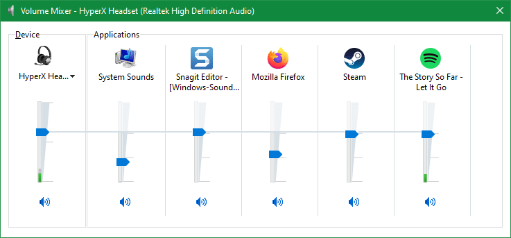Windows Volume Mixer