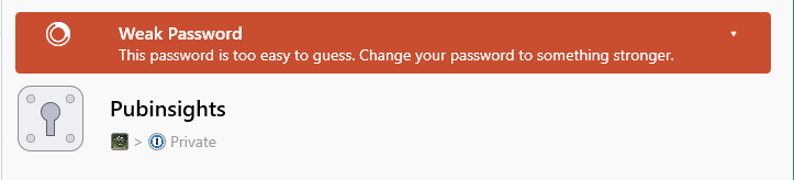 1Password Weak Password