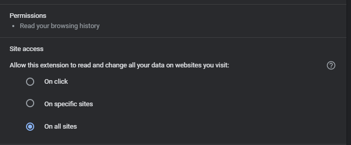 Chrome Extension Permissions