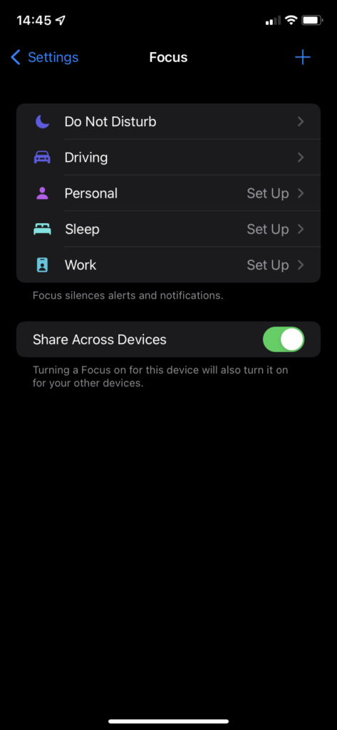 iOS focus overview