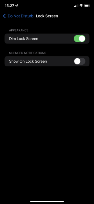 iPhone focus lock screen