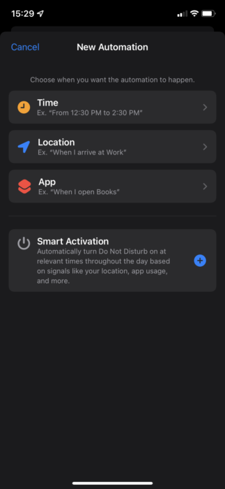 Focus automation for iPhone