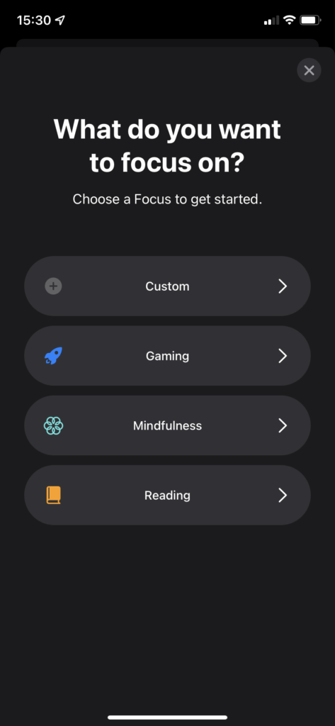iOS add a focus