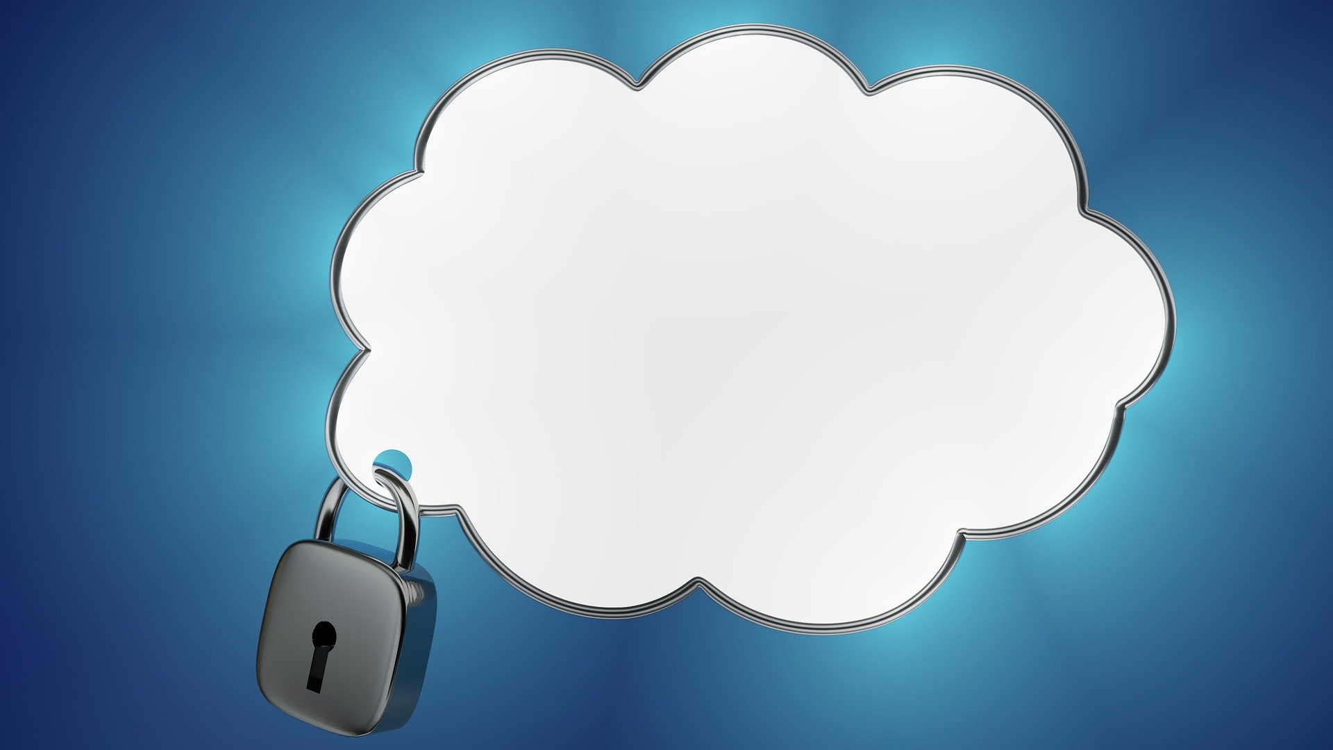 Cloud Storage and padlock