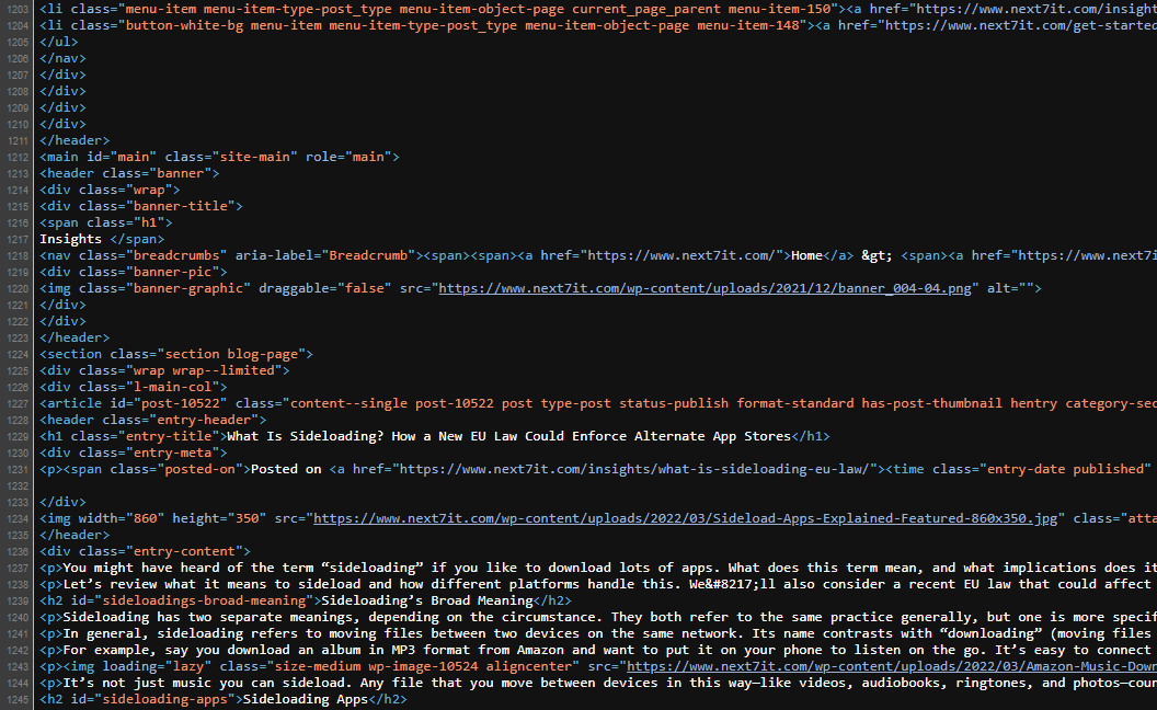 HTML Website Example