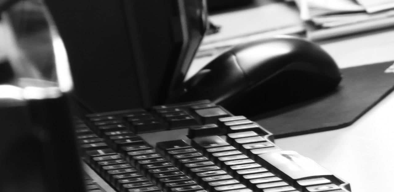 Keyboard and Mouse on Desk