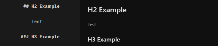 Markdown Heading Example